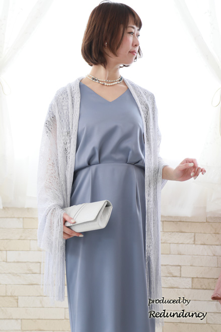 ホワイトパールとブルーグリーンの2連ネックレス