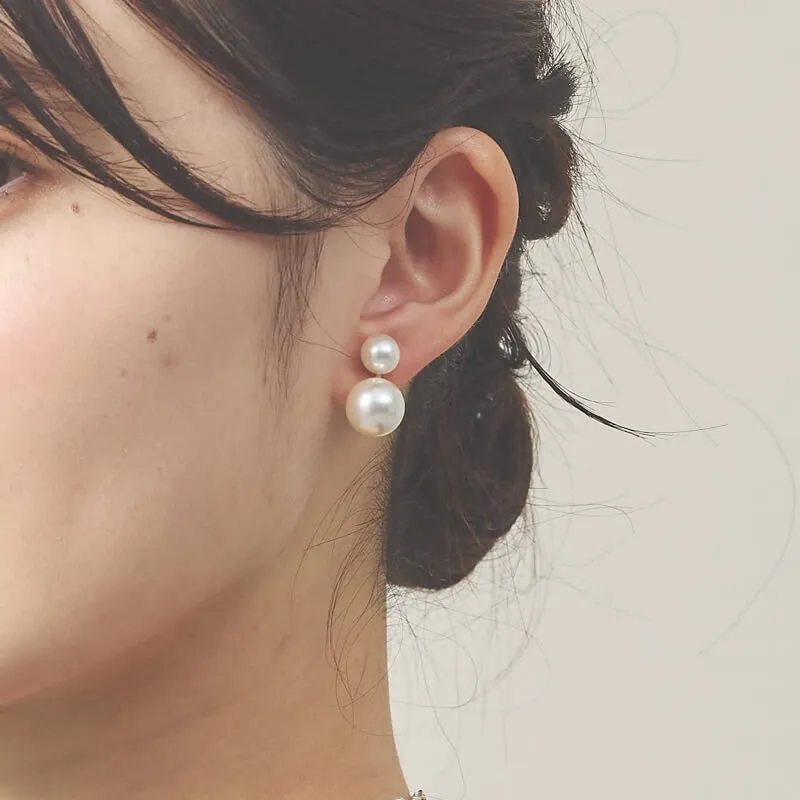 2連パールイヤリング