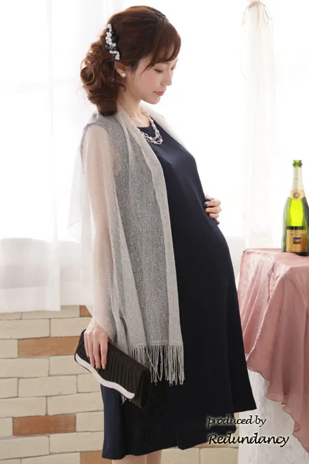 ネイビー&シルバーパールのコーム