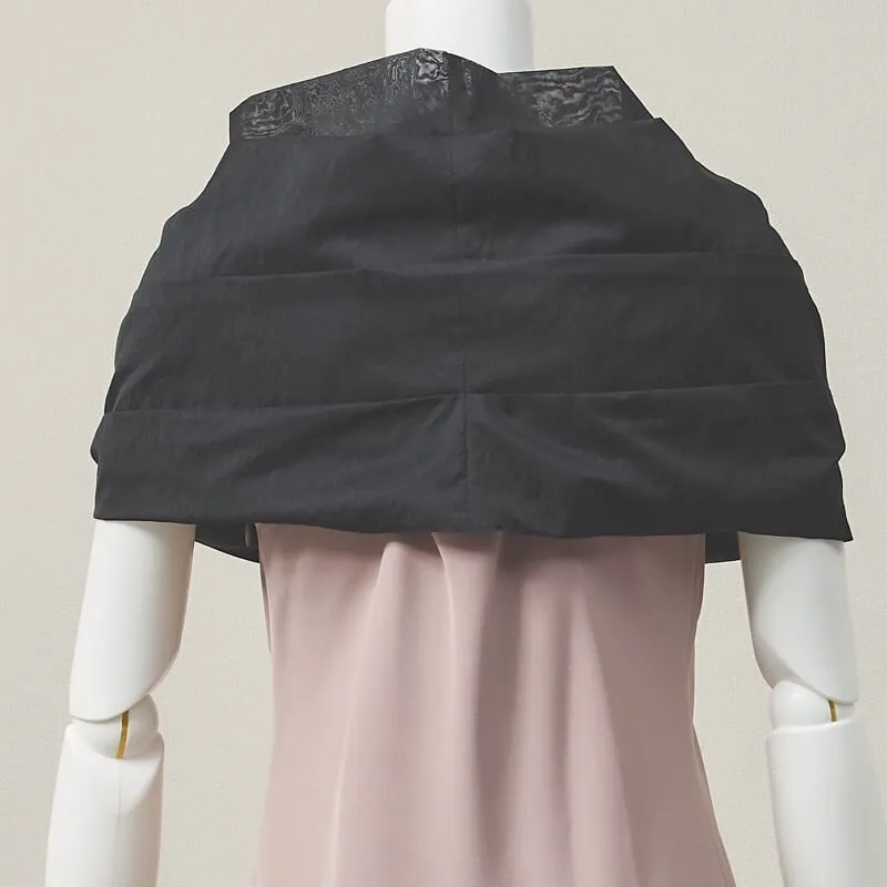 ブラックのオーガンジー3WAYストール