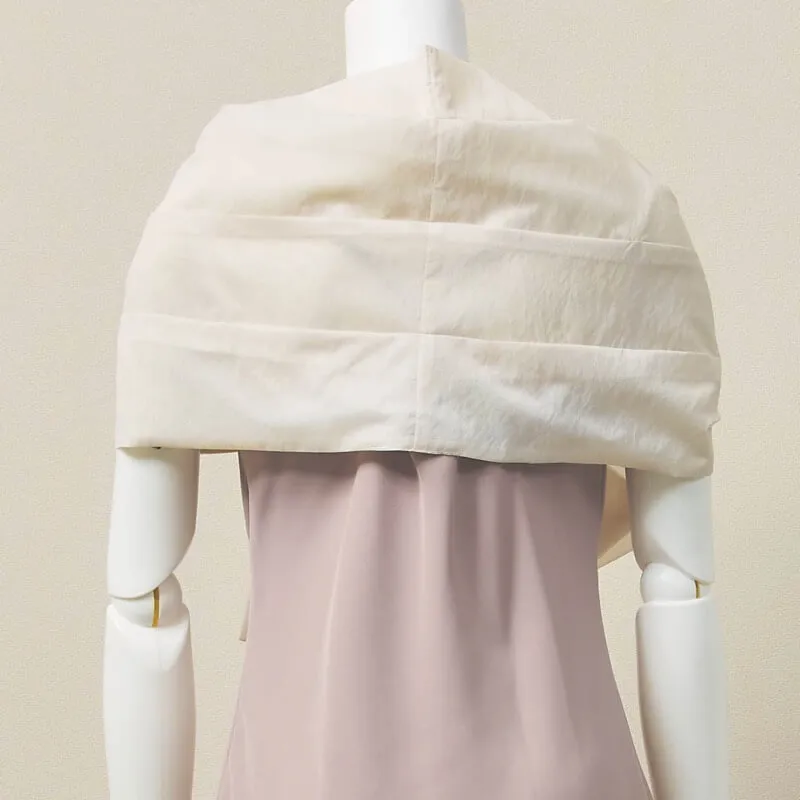 オフホワイトのオーガンジー3WAYストール