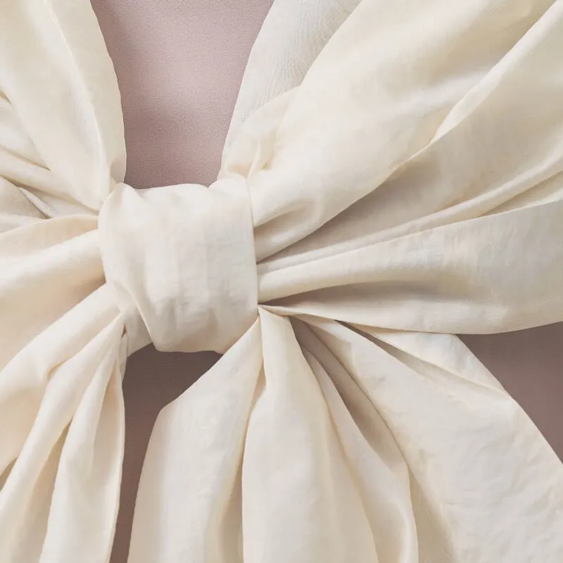 オフホワイトのオーガンジー3WAYストール