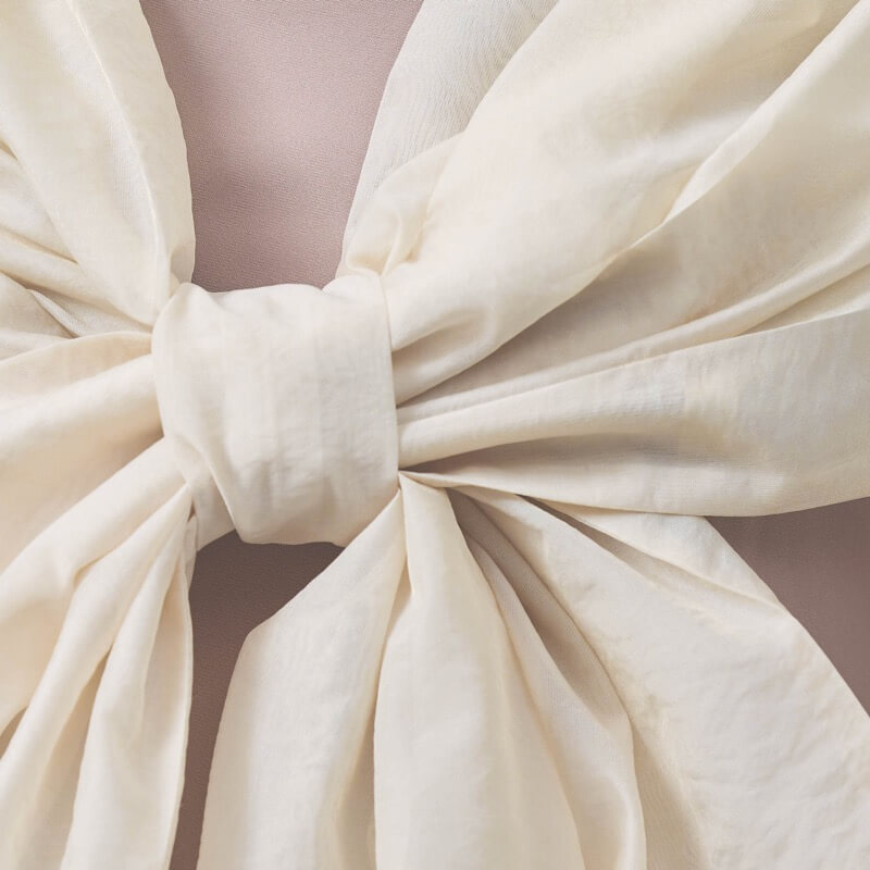 オフホワイトのオーガンジー3WAYストール