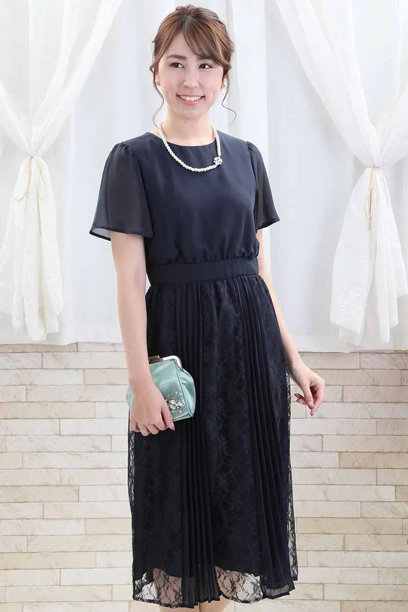 ビジューチャーム付きパールネックレス(シルバー)