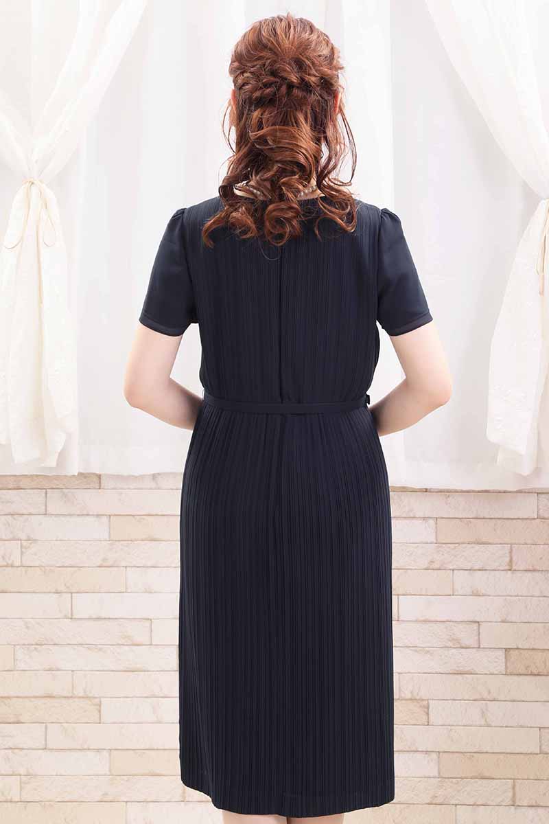 ネイビーのクラシックプリーツセレモニースーツセット