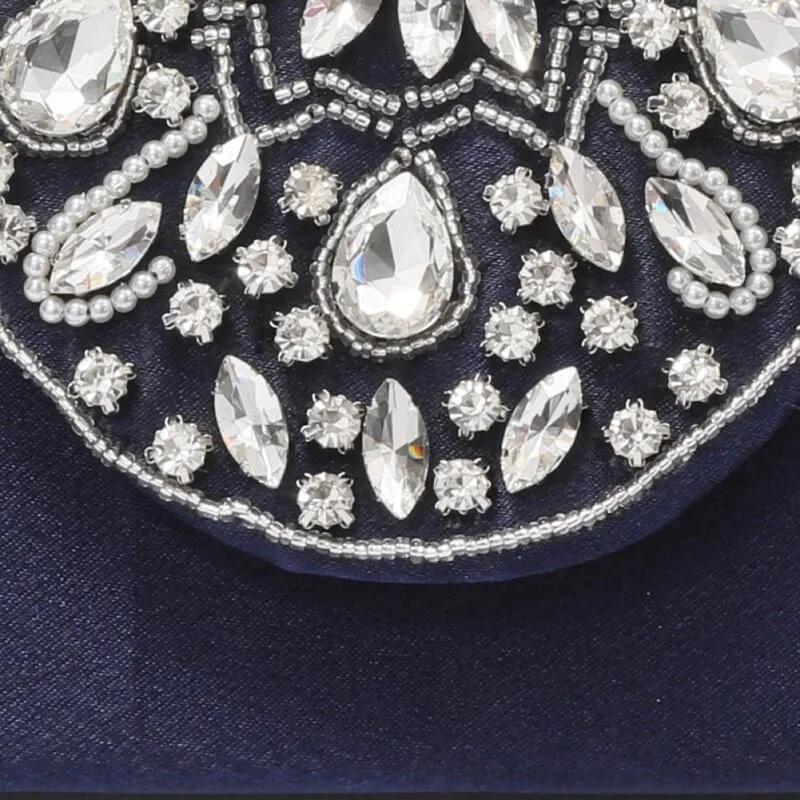 ネイビーのビジューバッグ