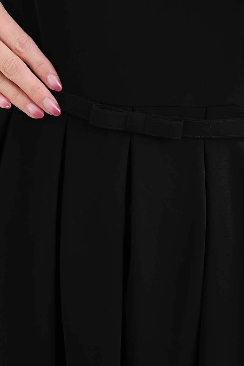 ブラックのクラシックフレアセレモニースーツセット