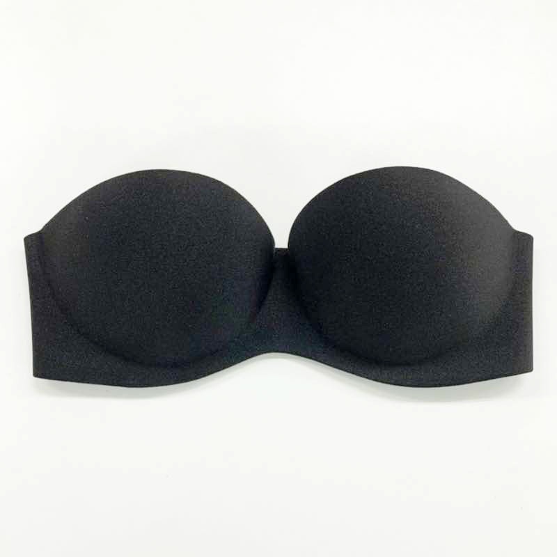 【LL/ブラック】ストラップレスノンワイヤーブラ