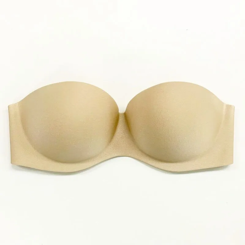 【LL/ベージュ】ストラップレスノンワイヤーブラ