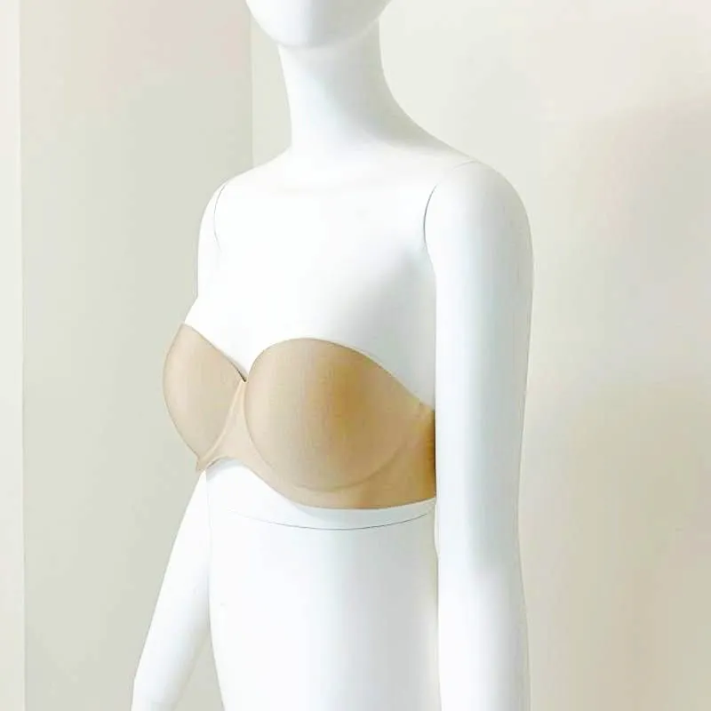 【LL/ベージュ】ストラップレスノンワイヤーブラ