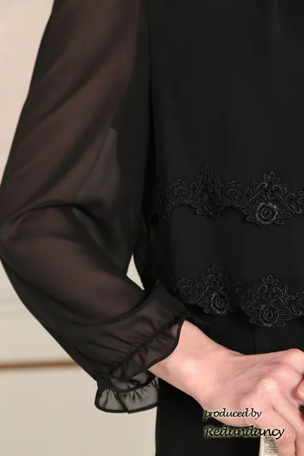 ブラックのウエスト薔薇レースフォーマルドレス