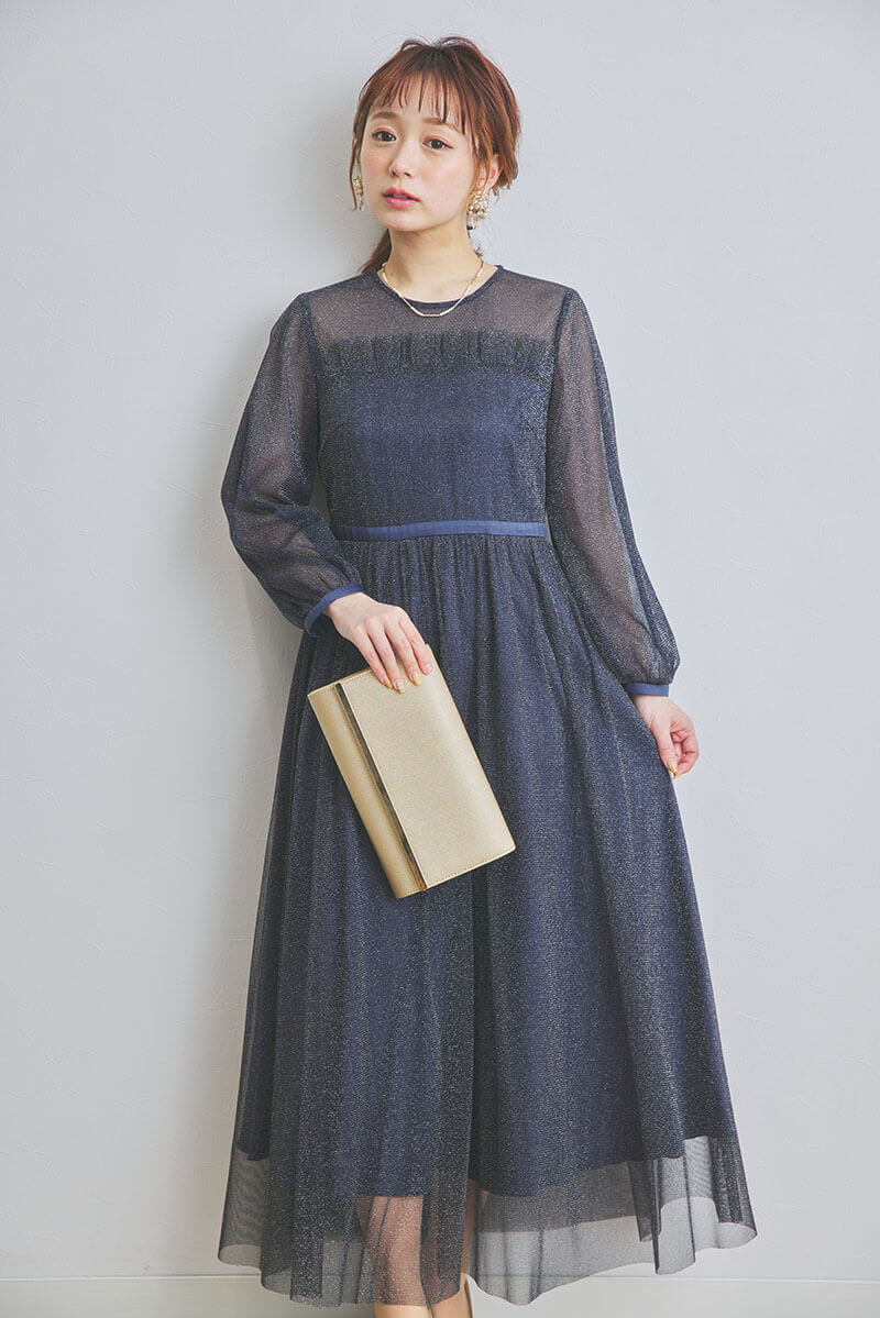 ベビーパール×ゴールドパイプネックレス