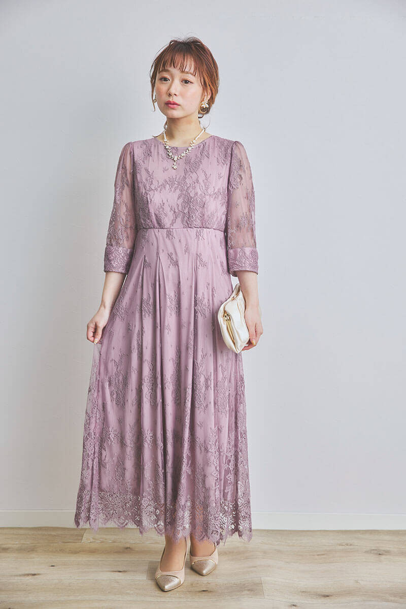 ゴールドのパールフラワーネックレス