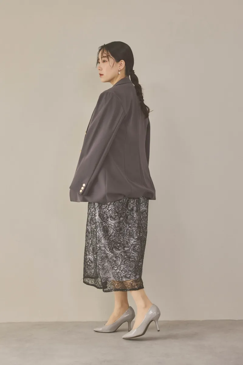 ブラックのボリュームスリーブスパンコールドレス