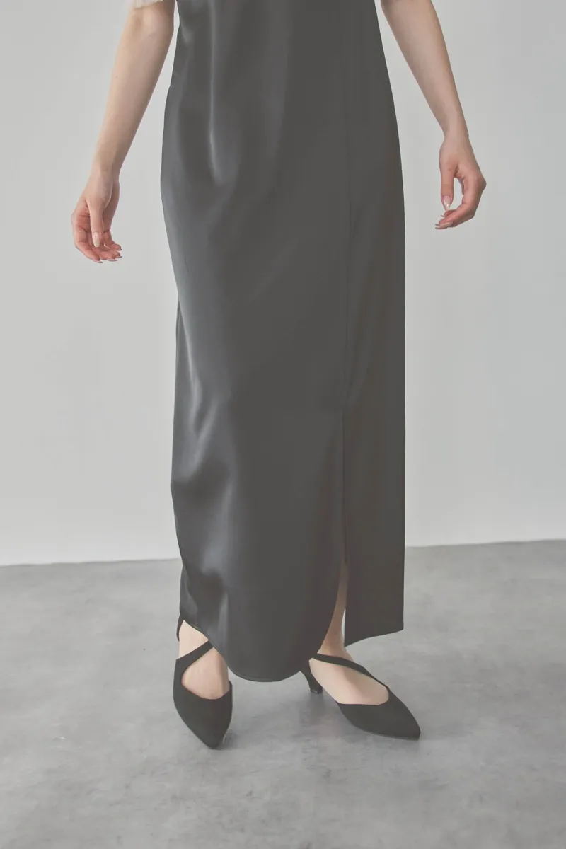 ブラックのチュールビスチェIラインドレス