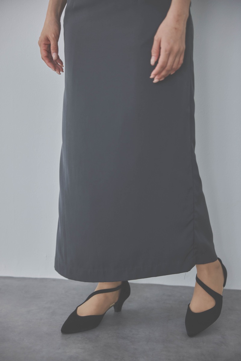 チャコールグレーのオフショルボレロIラインドレス