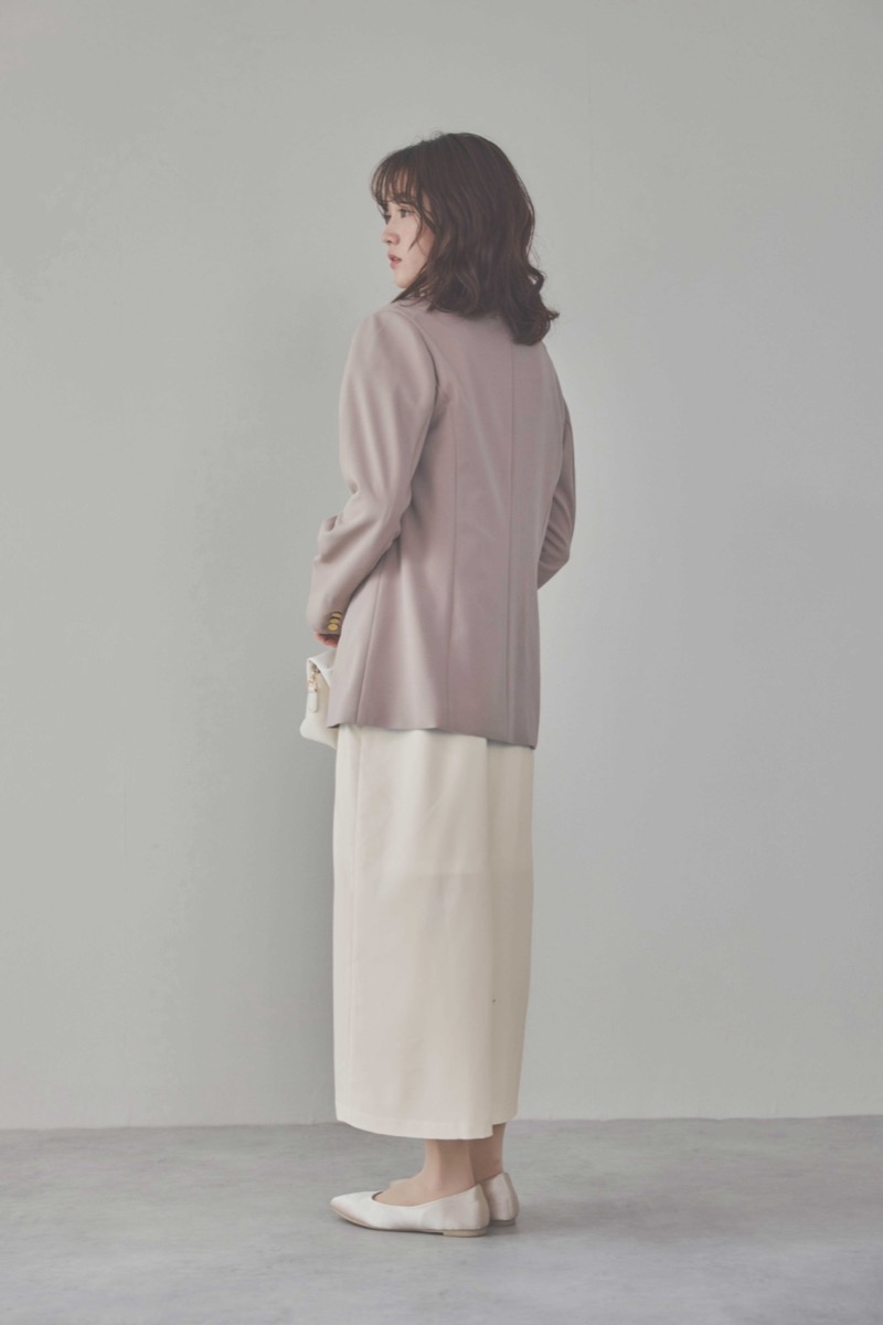 エクリュのボリューム袖Iラインワンピース