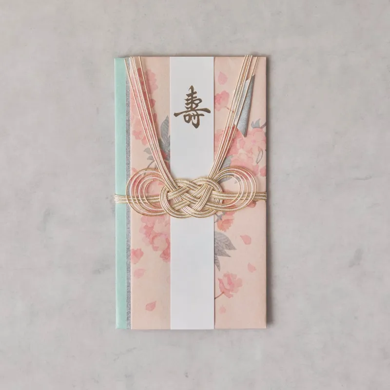 桃色の和の花金封ご祝儀袋