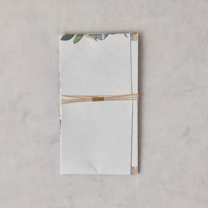 ブルーのボタニカルご祝儀袋