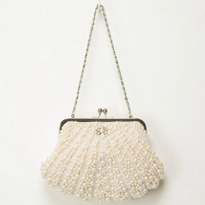 パール付き貝殻型バッグ