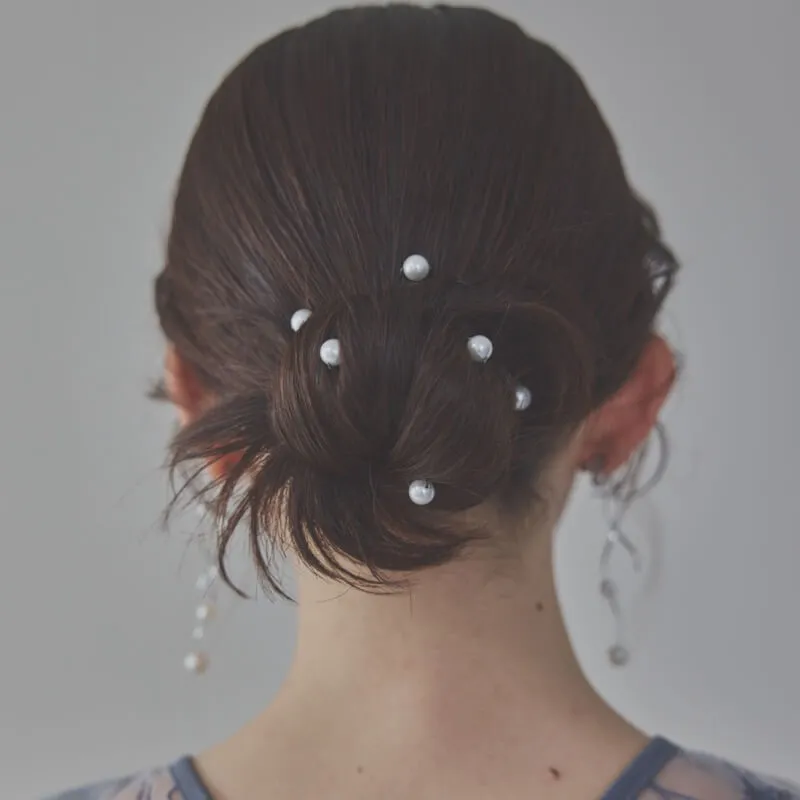 ホワイトミニパールのピン(10本セット)