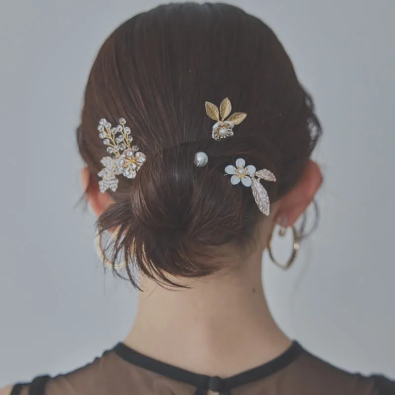 ゴールドブーケのヘアピン(5本セット)