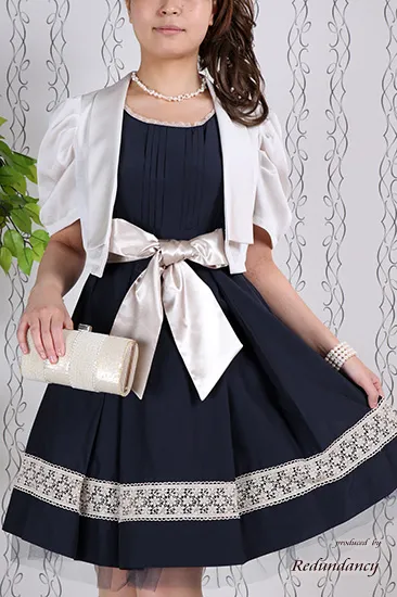 ホワイトパール大小編み上げネックレス