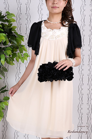 ホワイトパール大小編み上げネックレス