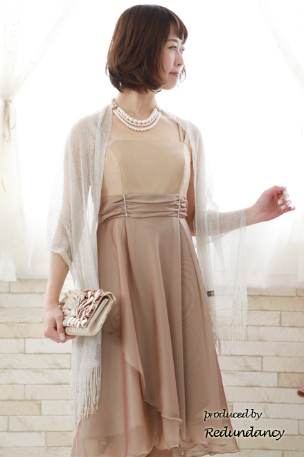 ホワイトパールのビジュー付三連ハーフ