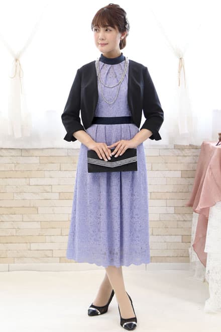 ラベンダーの総レースIラインドレス