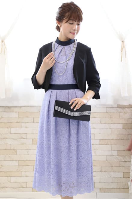 ラベンダーの総レースIラインドレス