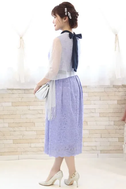 ラベンダーの総レースIラインドレス