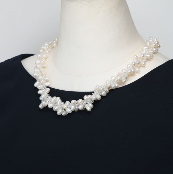 ホワイトパール2WAYネックレス(留め輪付)