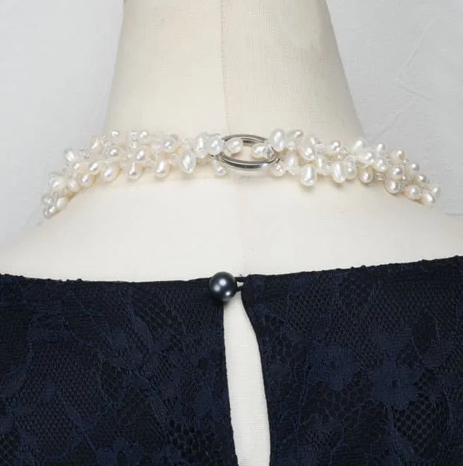 ホワイトパール2WAYネックレス(留め輪付)