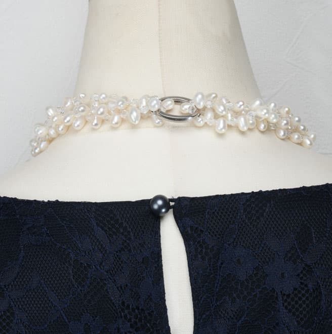 ホワイトパール2WAYネックレス(留め輪付)