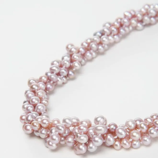 グレーピンク2WAYネックレス(留め輪付)