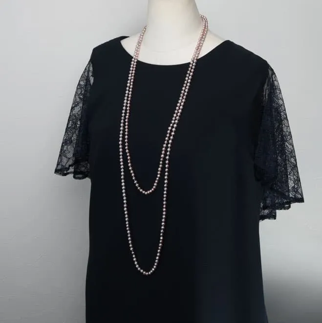 グレーピンク2WAYネックレス(留め輪付)