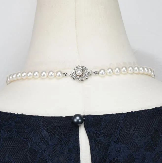 ホワイトパールのスタンダードネックレス