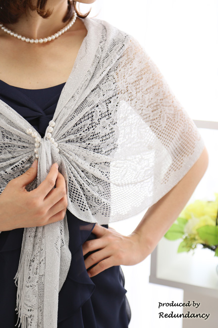 ネイビーのツイストリボンシフォンドレスコーディネートセット