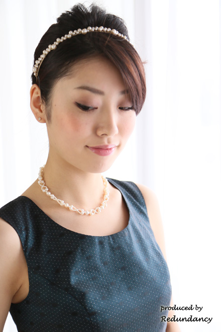 グリーンのドット柄ウエストリボンドレスコーディネートセット