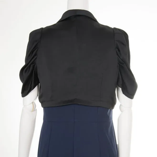 ブラックサテンのジャケット風ボレロ