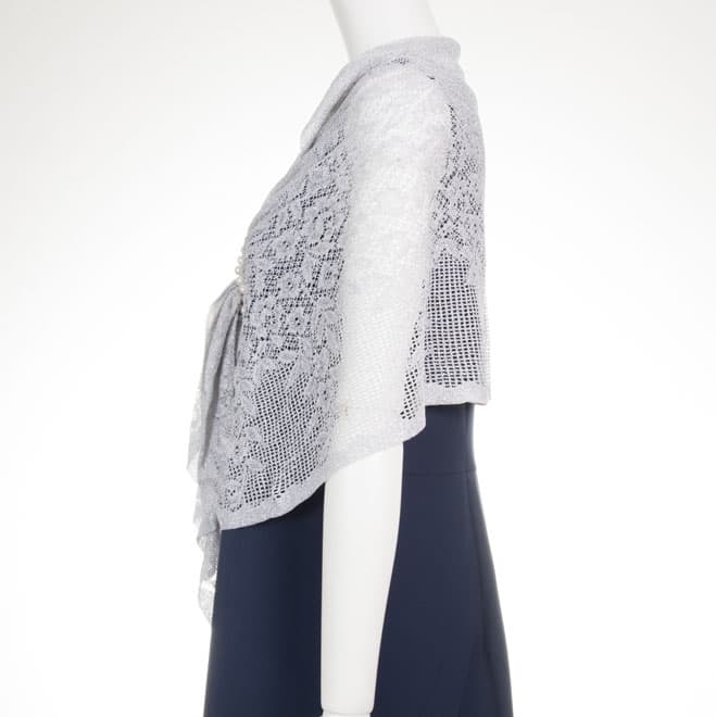 シルバーレースのストール(ホック付)