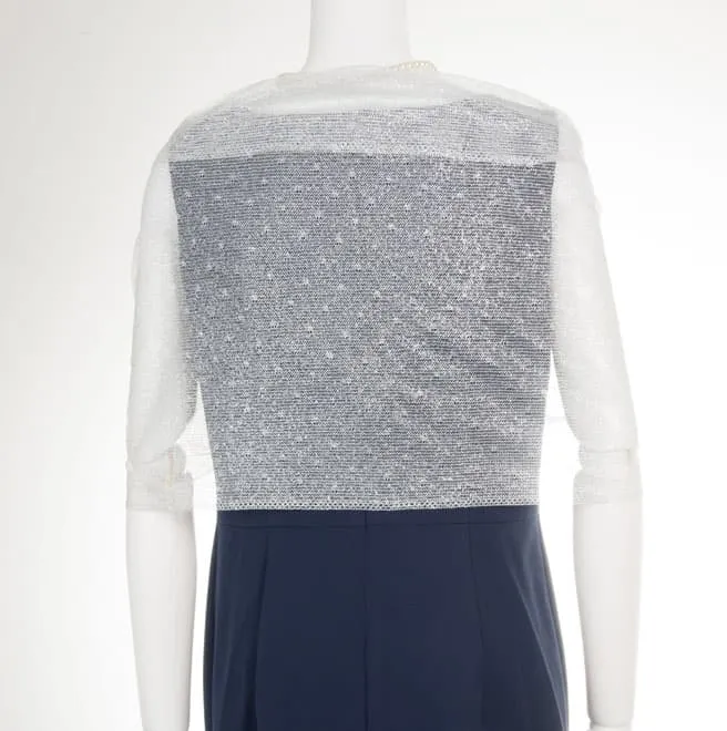 シルバーのラメ入りストール