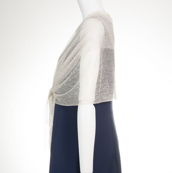 ゴールドのラメ入りストール