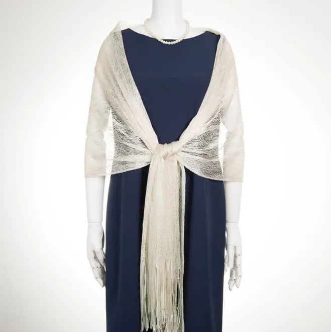 ベージュレースのロングストール