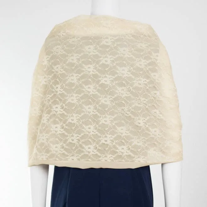 ベージュのレースストール(ホック付)