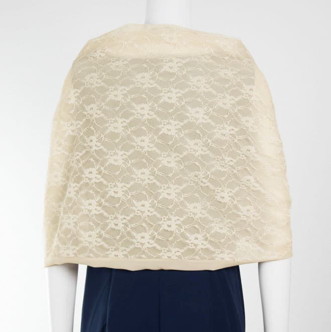 ベージュのレースストール(ホック付)