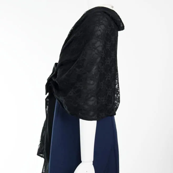 ブラックのレースストール(リボン付)