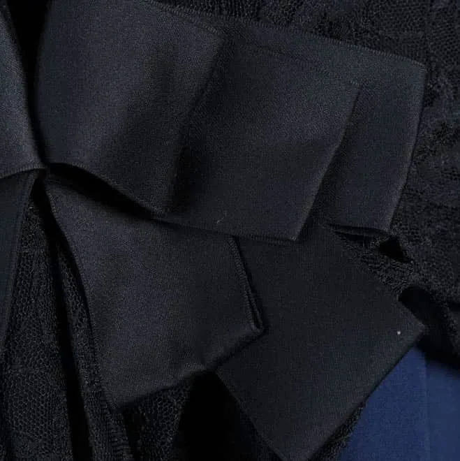 ブラックのレースストール(リボン付)