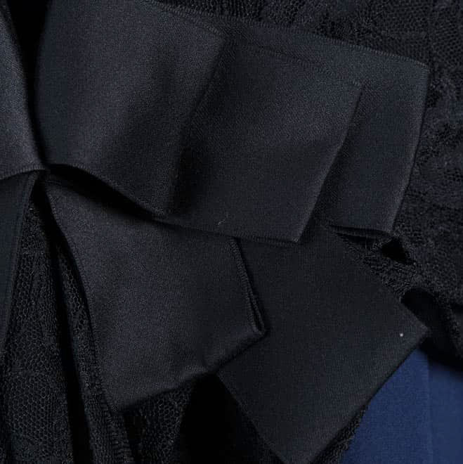 ブラックのレースストール(リボン付)